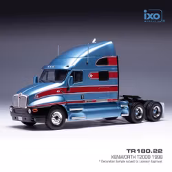 Skala 1/43 Kenworth T2000 1998' Bkue w red stripes fr IXO Models