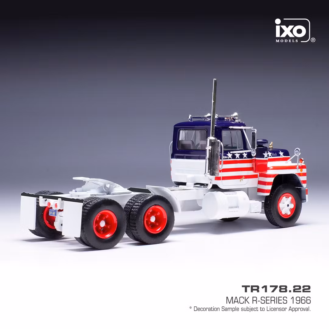 Skala 1/43 Mack R-series' Red/Blue/White "Stars & Stripes" fr IXO Models
