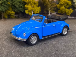Skala 1/34 - 1/39 Volkswagen Beetle Conv. Blue fr Nex models / Welly