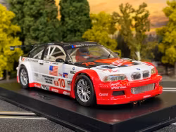 Scale 1/32 Analogue FLY slotcar: BMW M3 GTR ALMS Sears Point 2001