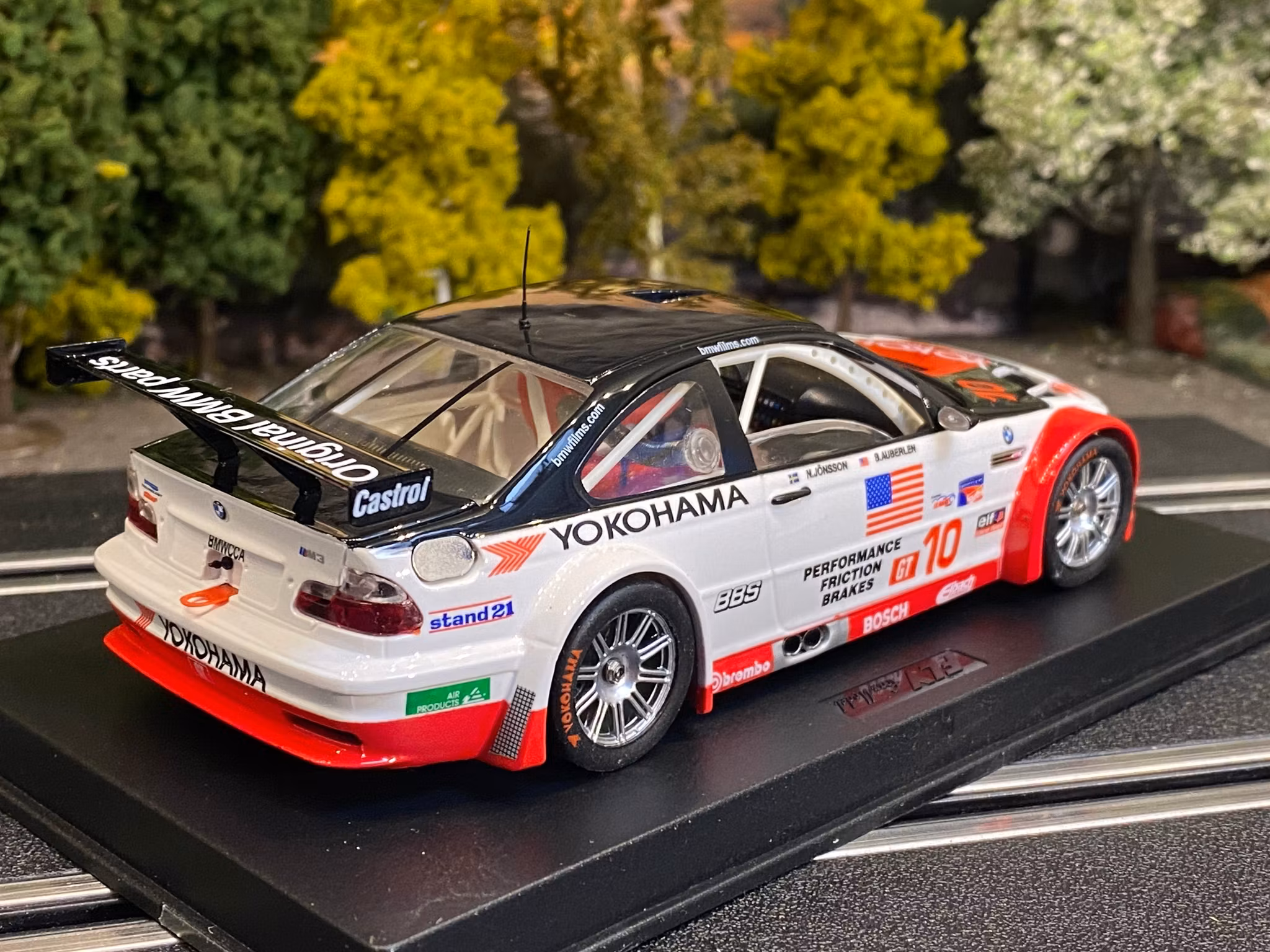 Scale 1/32 Analogue FLY slotcar: BMW M3 GTR ALMS Sears Point 2001