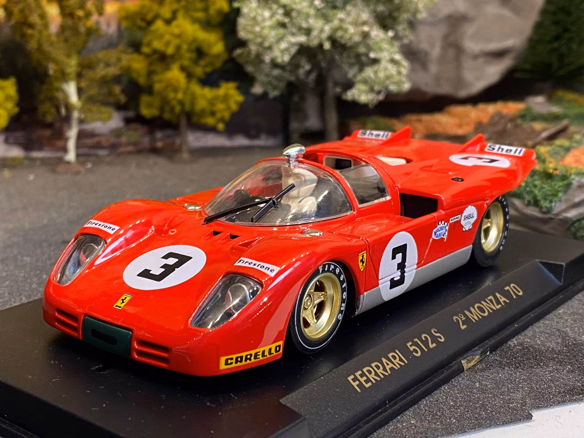 Scale 1/32 Analogue FLY slotcar: Ferrari 512 S - Monza 70' 1970