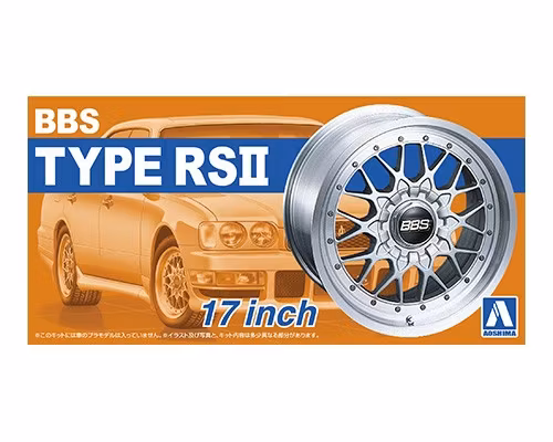 Skala 1/24 Tyres & Rims f plastic models: BBS TYPE RS II 17" fr AOSHIMA