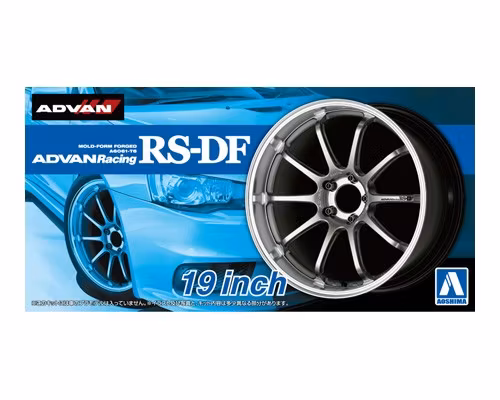 Skala 1/24 Tyres & Rims f models: Advan Racing RS-DF 19" fr AOSHIMA