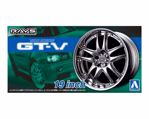Skala 1/24 Tyres & Rims f models: Volk Racing GTV 19" fr AOSHIMA