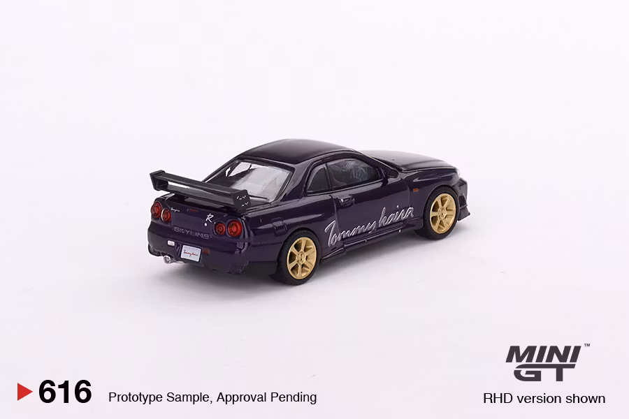 Skala 1/64 Nissan Skyline GT-R (R34) Tommykaira R-z Midnight Purple fr MINI GT (616)