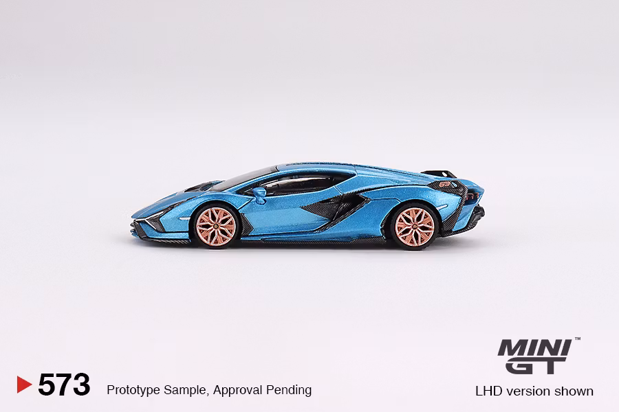 Skala 1/64 Lamborghini Sián FKP 37 Blu Aegir fr MINI GT (573)