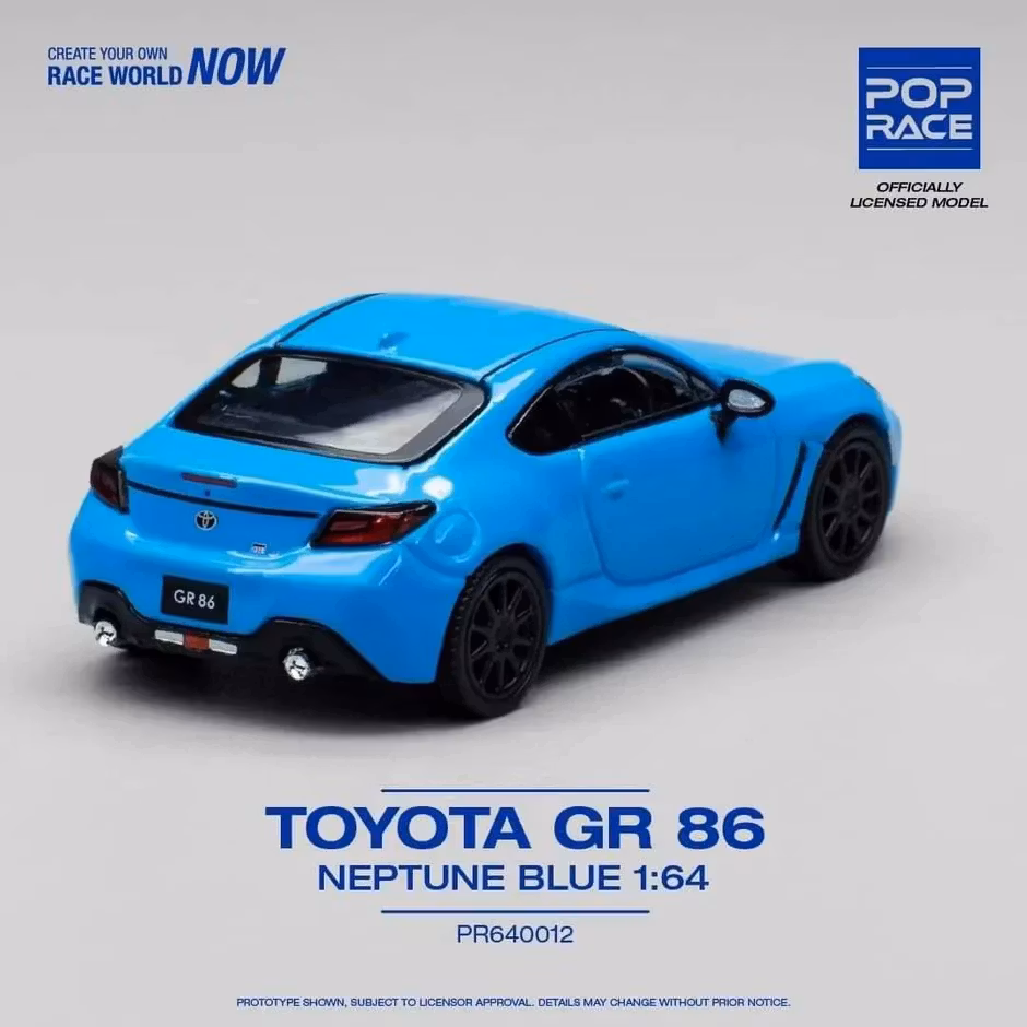 Skala 1/64 Toyota GR86, Neptune Blue (PR64-12) fr Pop Race