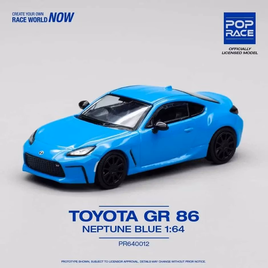 Skala 1/64 Toyota GR86, Neptune Blue (PR64-12) fr Pop Race