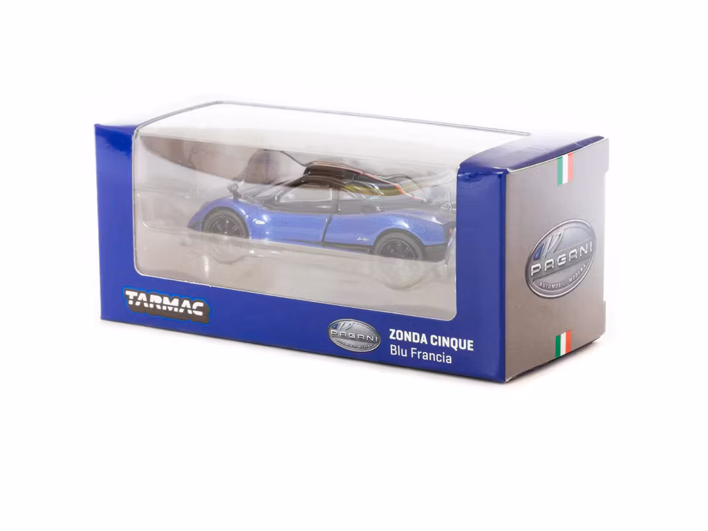 Skala 1/64 Pagani Zonda Cinque Blu Francia - GLOBAL64 - TARMAC works