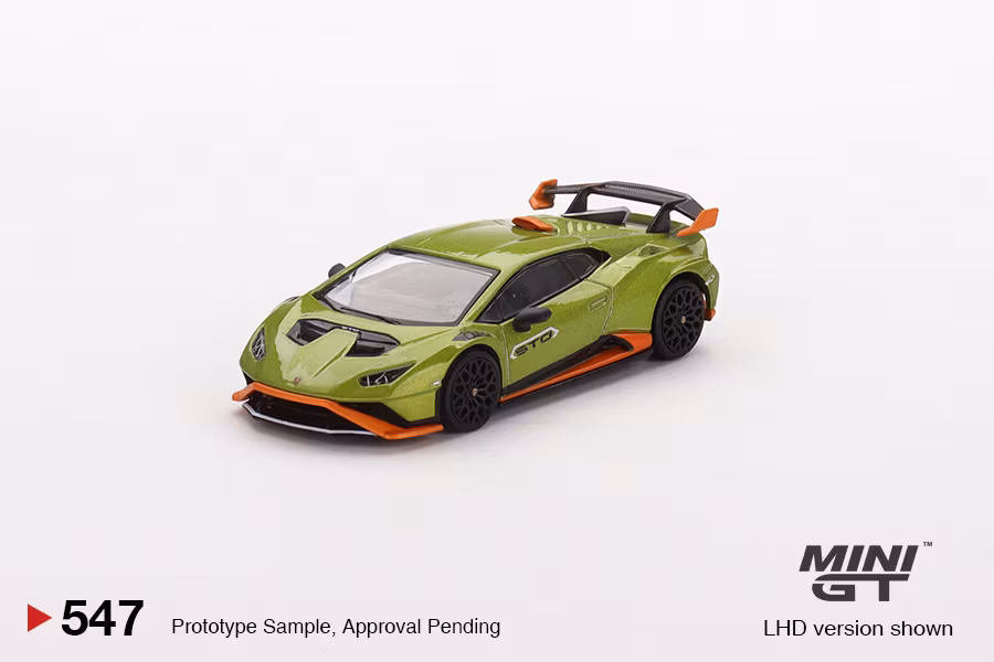 Skala 1/64 Lamborghini Huracán STO, Verde citrea fr MINI GT (547)