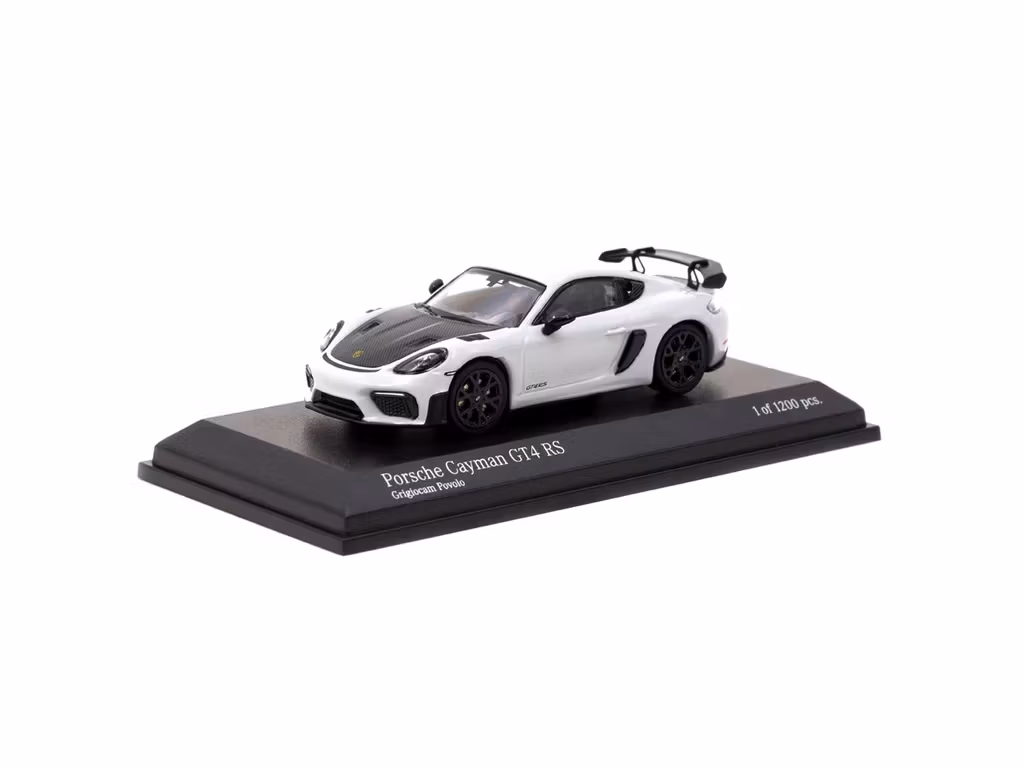 Skala 1/64 Porsche Cayman GT4 RS Grigiocam Povolo fr TARMAC & Minichamps
