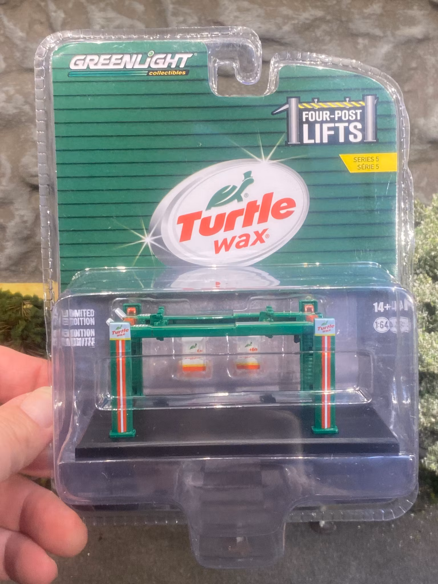 Skala 1/64 Four-Post lift / Fyrpelarlyft "Turtle", Series 5 fr Greenlight
