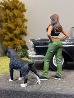 Skala 1/18 Christine m hunden Bullen "LowRiderz" - American Diorama
