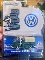 Skala 1/64 Volkswagen T2 69' Double cab pickup Club V-DUB fr Greenlight