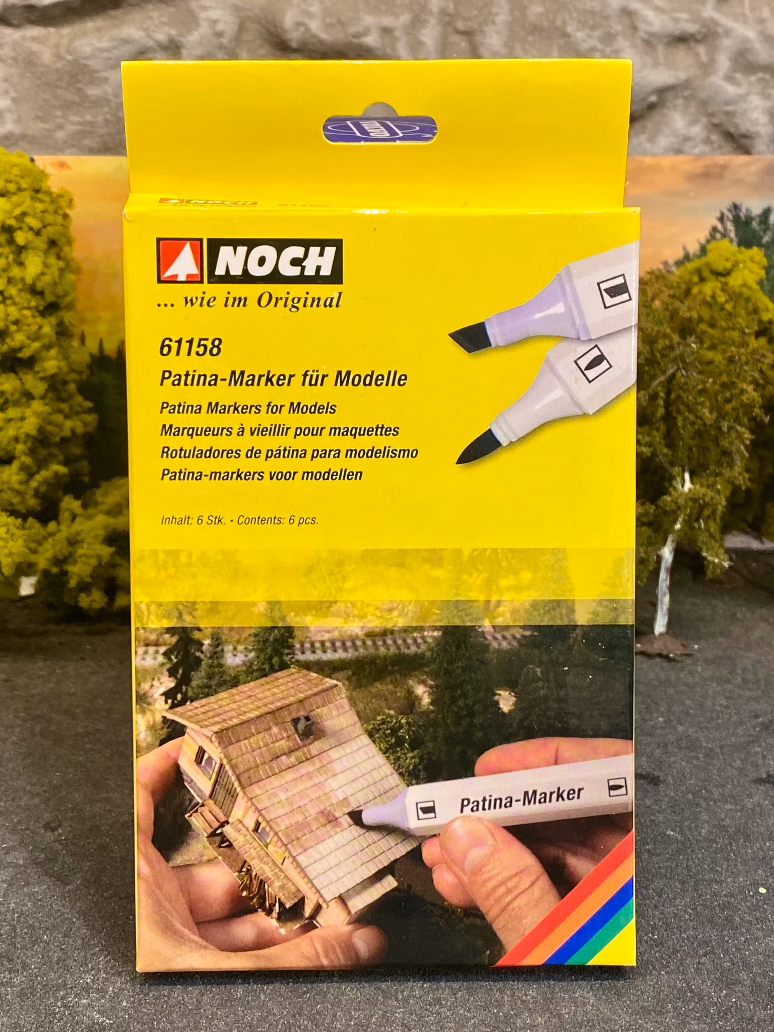 NOCH 61158 Patina Markers for Models / Patinapennor för modeller 6 pcs/st