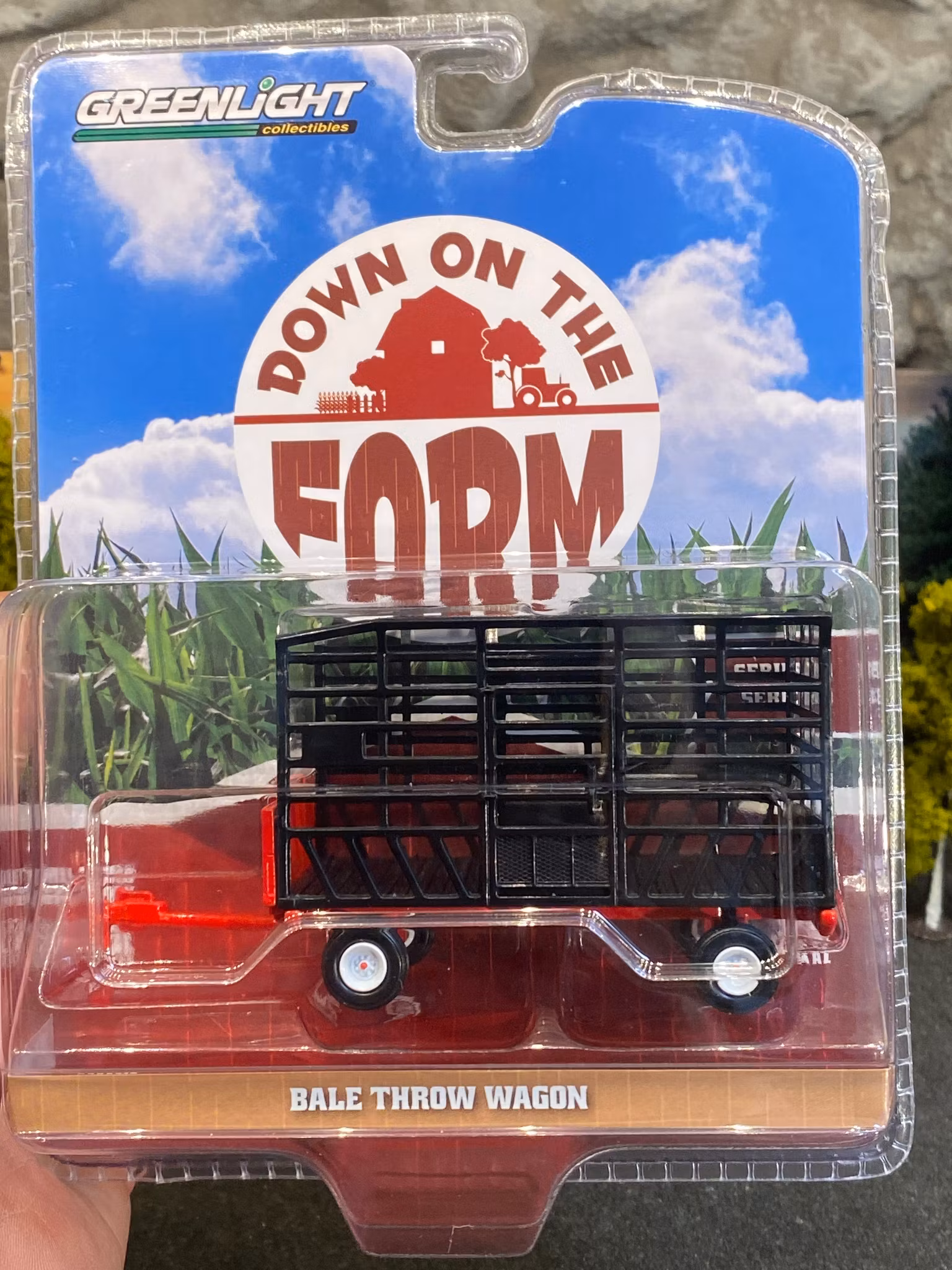 Skala 1/64 Bale throw wagon fr Greenlight "Down on the Farm"