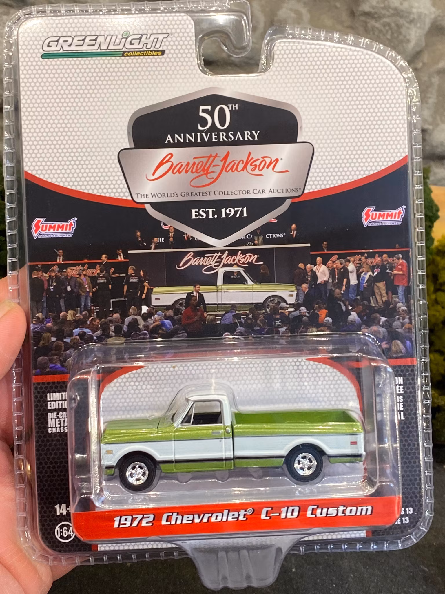 Skala 1/64 Chevrolet C-10 Custom 72' Barrett Jackson auctions fr Greenlight