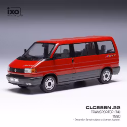 Skala 1/43 - 1990 Volkswagen Transporter T4, Red/gray fr IXO Models
