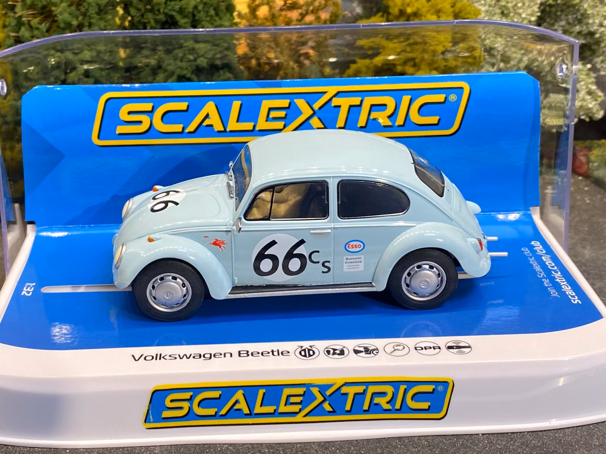 Skala 1/32 An. Scalextric Slot Car: C4498 Volkswagen Beetle - Blue 66