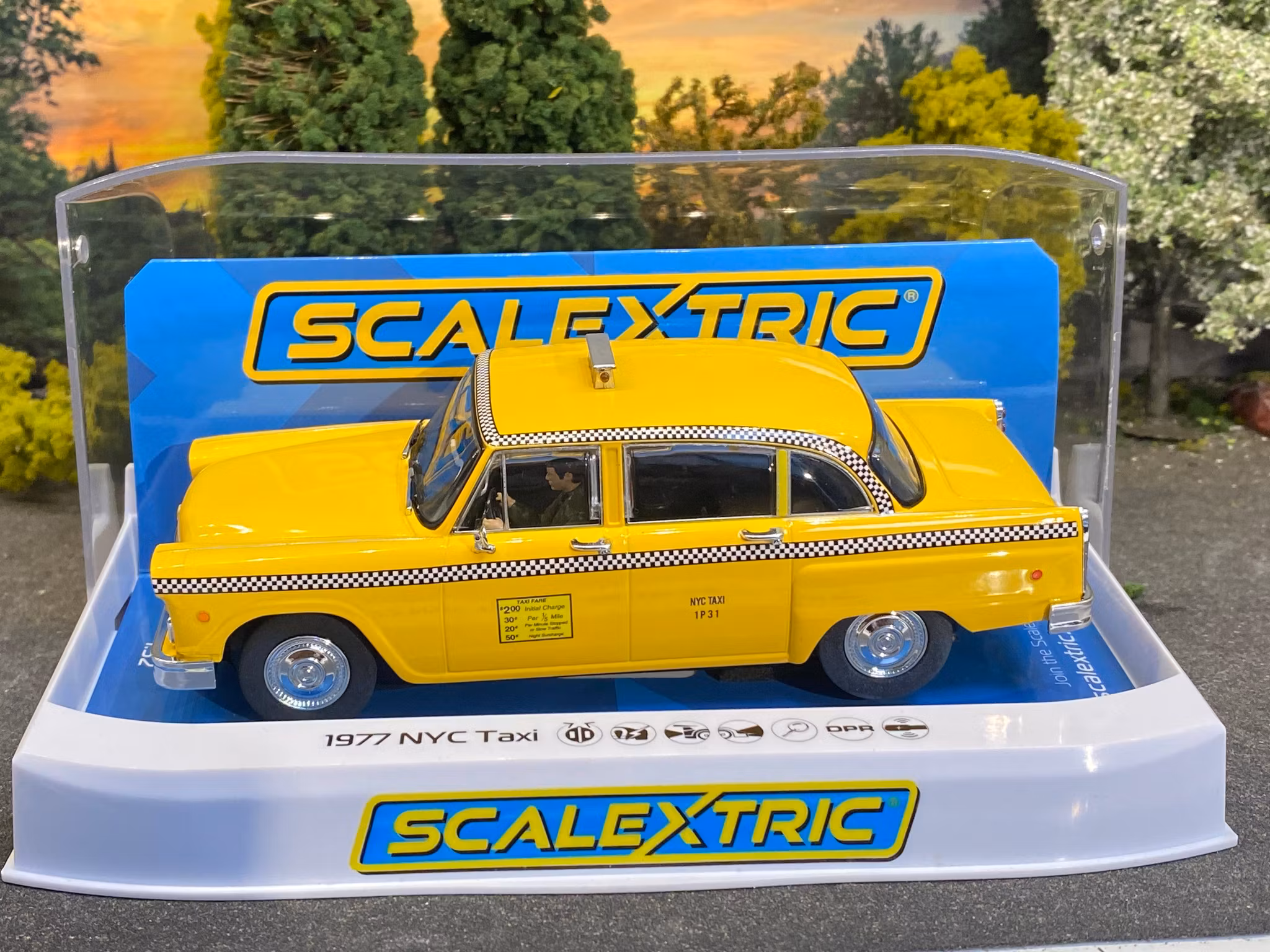 Skala 1/32 An. Scalextric Slot Car: C4432 1977 Checker NYC Taxi