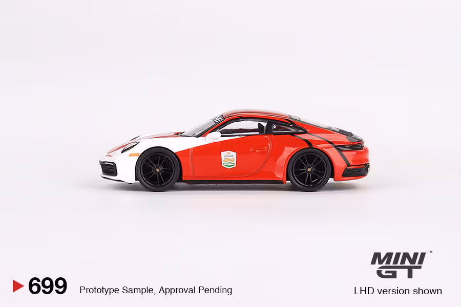 Skala 1/64 - Porsche 911 (992) Carrera S Safety Car 2023 IMSA Daytona 24 Hrs fr MINI GT (699)