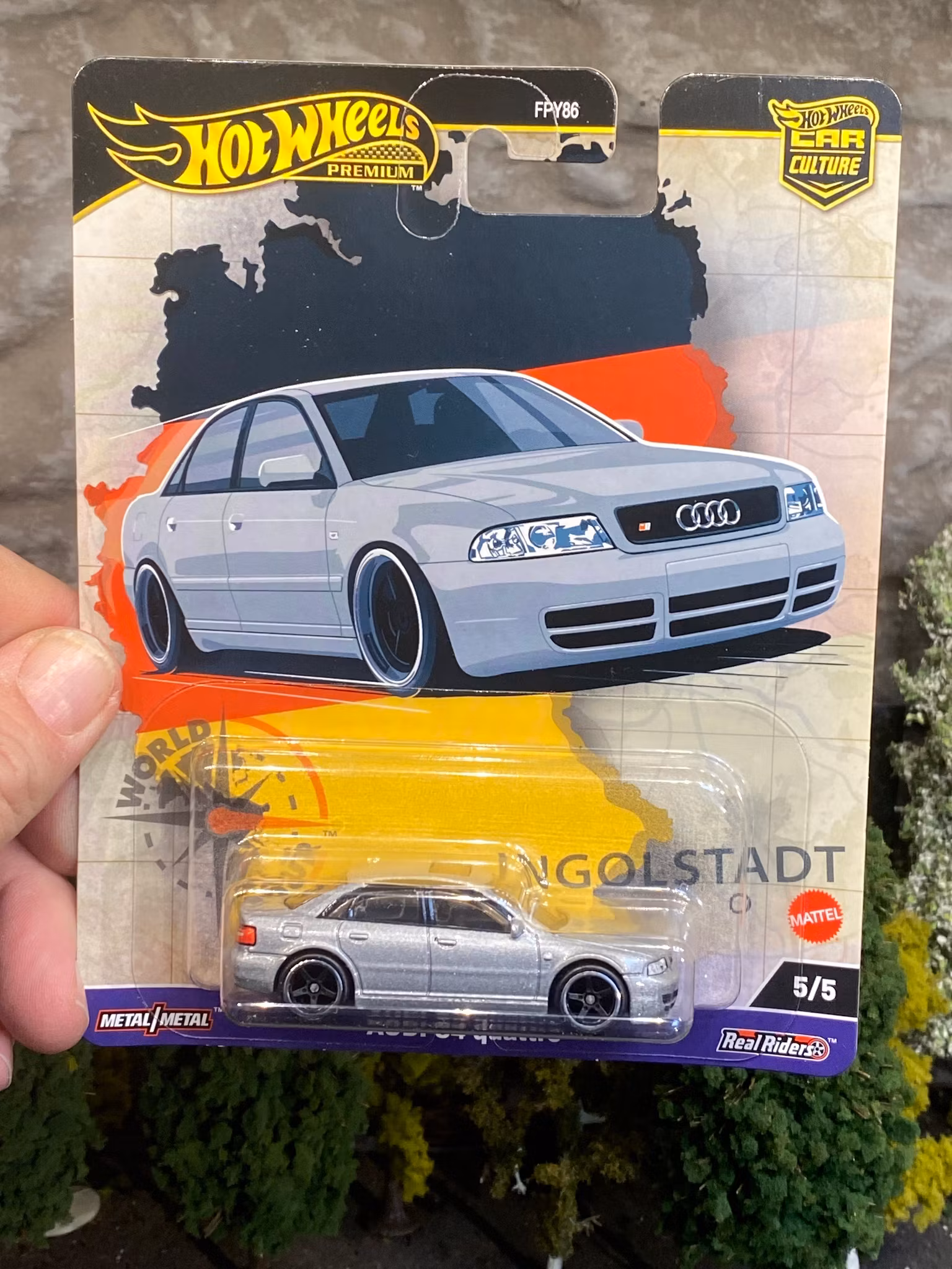 Skala 1/64 Hot Wheels Premium, Car Culture, Audi S4 Quattro, Silver