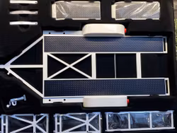 Skala 1/18 Biltransport, Tandem car trailer, black/silver, fr Acme