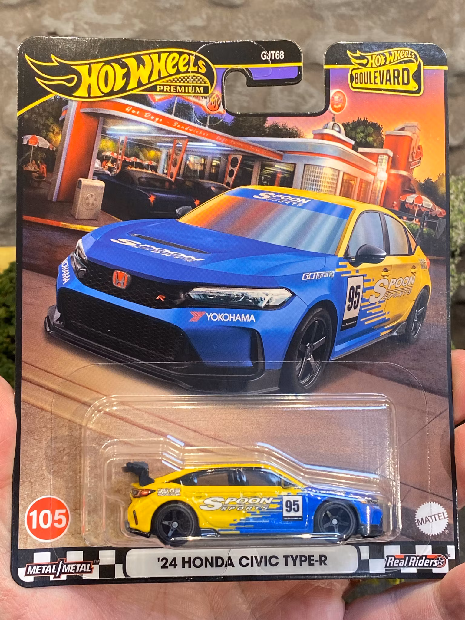 Skala 1/64 Hot Wheels Premium, Boulevard: 24' Honda Civic Type-R