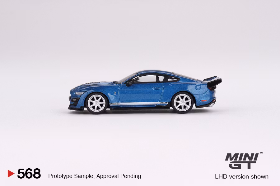 Skala 1/64 Shelby GT500 Dragon Snake Concept Ford Performance Blue fr MINI GT (568)