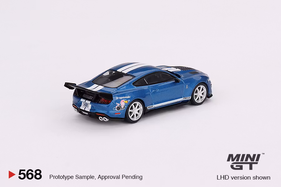 Skala 1/64 Shelby GT500 Dragon Snake Concept Ford Performance Blue fr MINI GT (568)