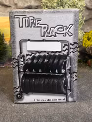 Skala 1/18 (1/34) Tire Rack - SET of 16 WHEELS & Stand fr 1st Gear (99-0129)