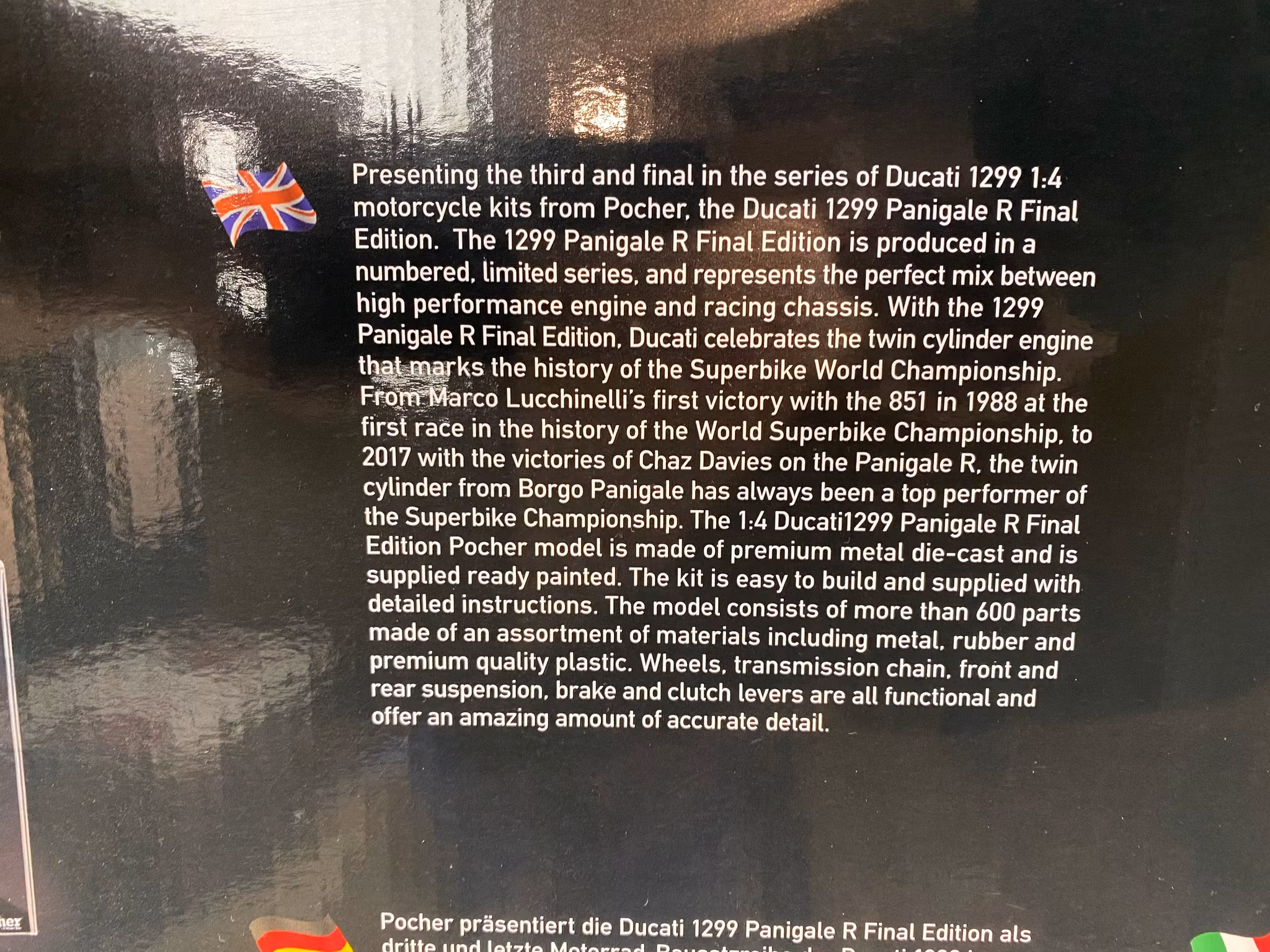 Scale 1/4 Ducati 1299 Panigale R Final Edition - Building set fr POCHER