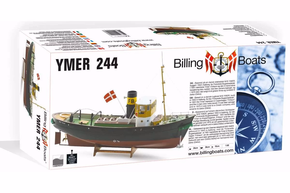 NYHET! Skala 1/60 Building set: YMER 244 fr Billing Boats