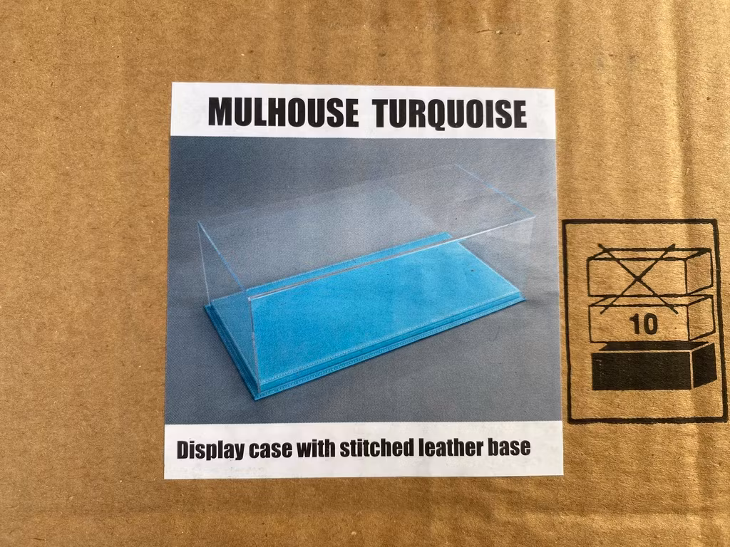 Skala 1/12 Vitrin/Display Case, Turquoise Leather Base, 10101 fr Atlantic Case