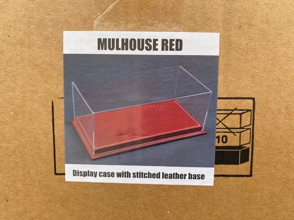 Skala 1/12 Vitrin/Display Case, Red Leather Base, 10091 fr Atlantic Case