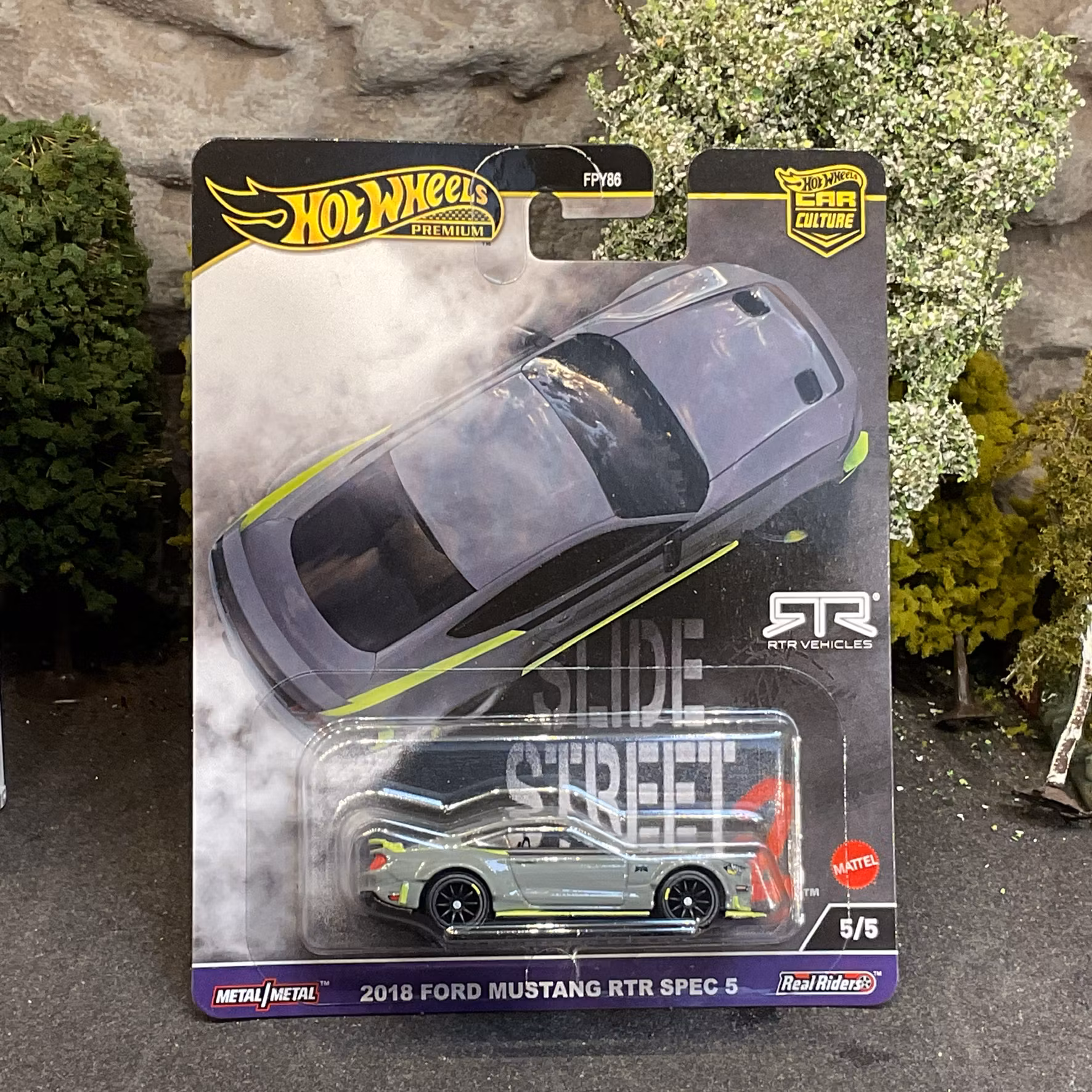 Skala 1/64 Hot Wheels Premium, Car Culture, 2018 Ford Mustang RTR Spec 5