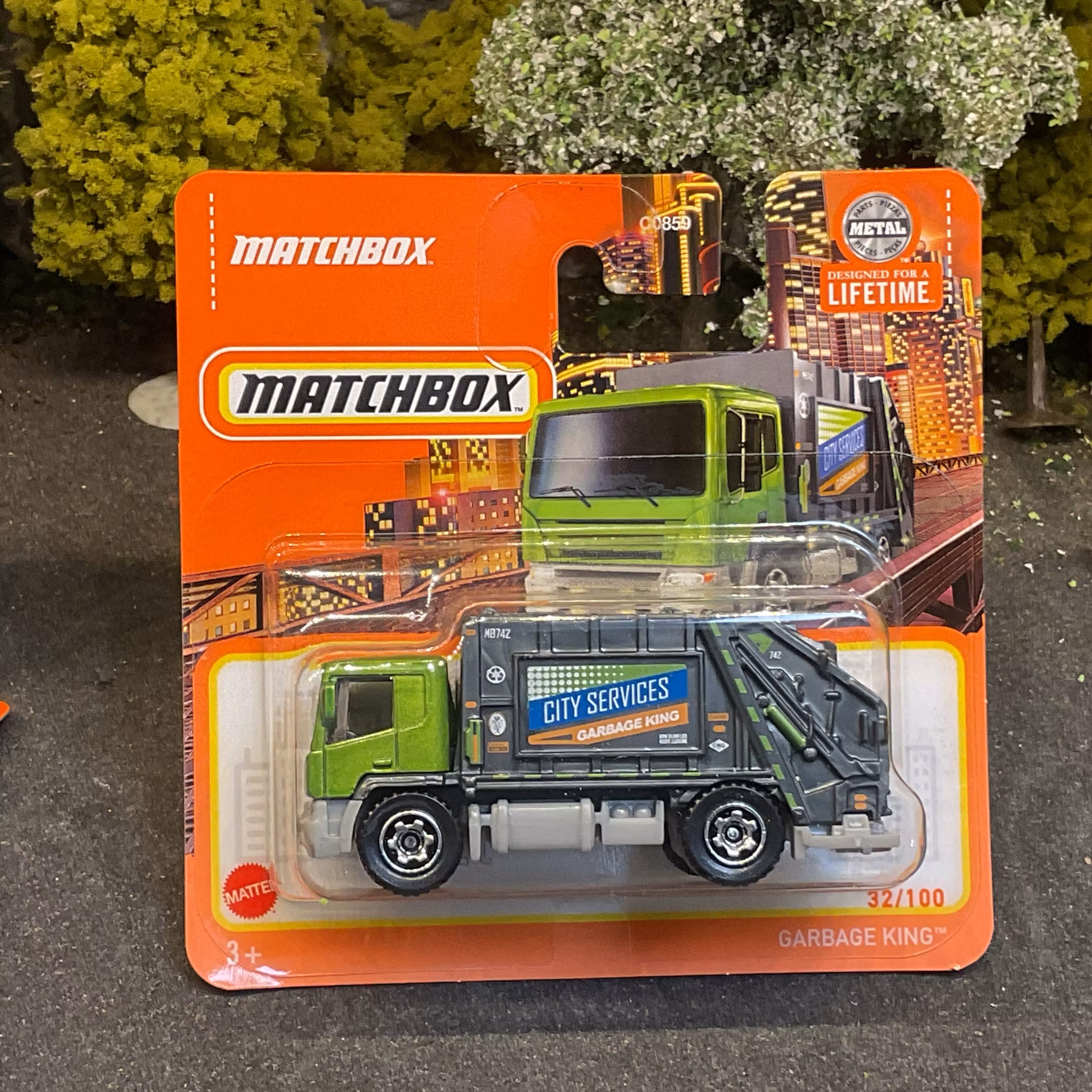 Skala 1/64 Matchbox - Garbage King -Green