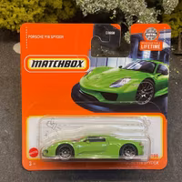 Skala 1/64 Matchbox "Lifetime": Porsche 918 Spyder, green