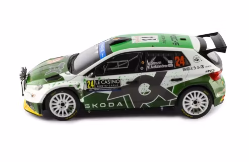 Scale 1/18 ŠKODA FABIA Rally2 (2023) #23 O.Solberg - E.Edmondson Rallye Monte-Carlo 2023 fr IXO Models