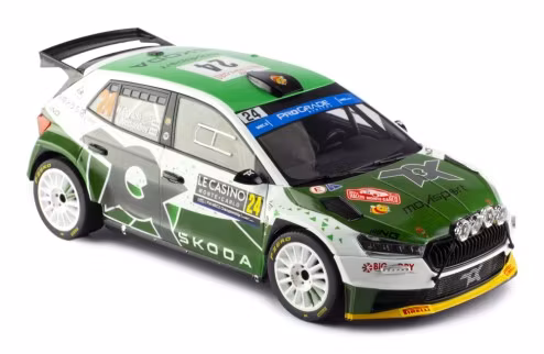 Scale 1/18 ŠKODA FABIA Rally2 (2023) #23 O.Solberg - E.Edmondson Rallye Monte-Carlo 2023 fr IXO Models