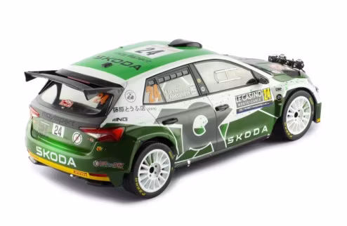 Scale 1/18 ŠKODA FABIA Rally2 (2023) #23 O.Solberg - E.Edmondson Rallye Monte-Carlo 2023 fr IXO Models