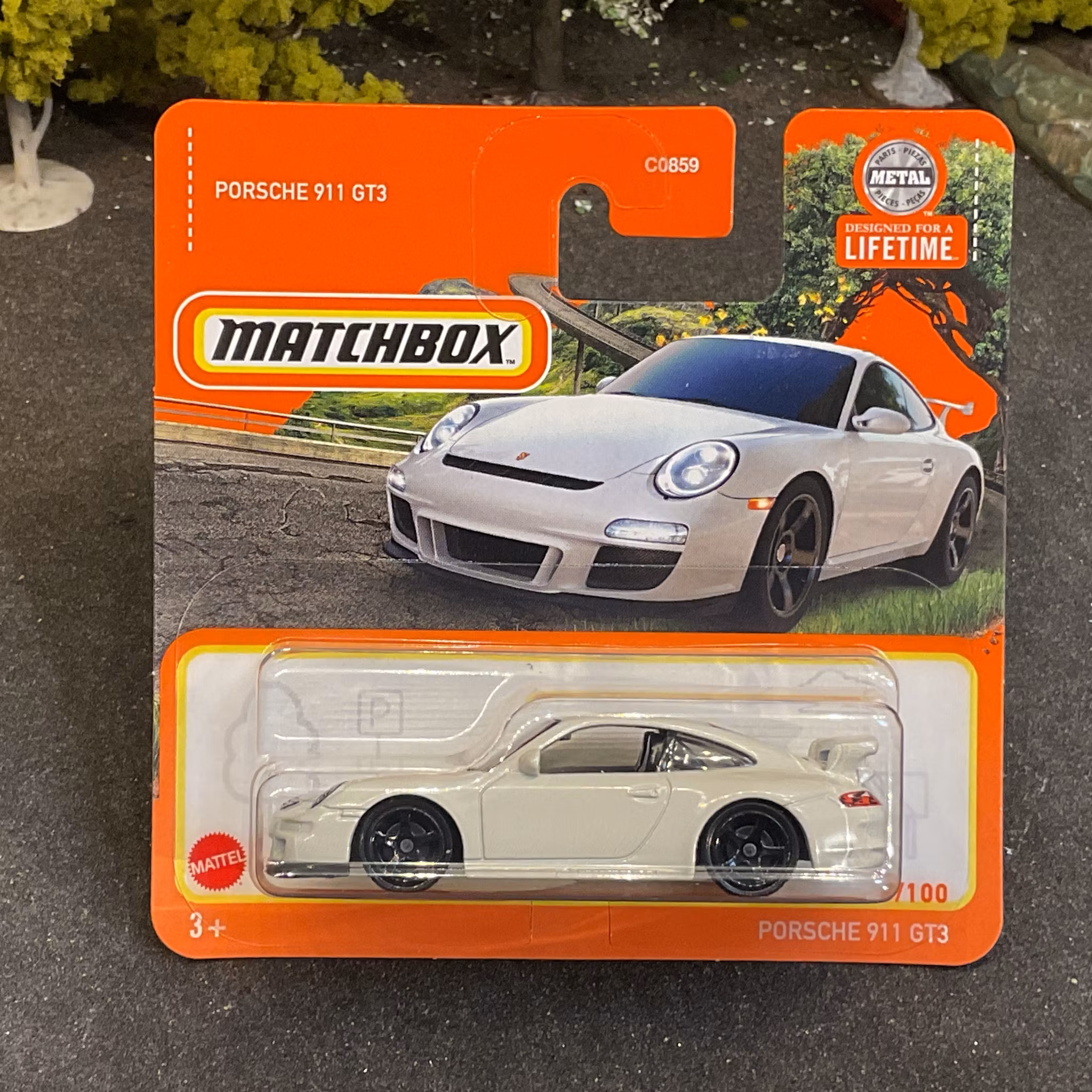 Skala 1/64 MATCHBOX "Lifetime" -   Porsche 911 GT3, White