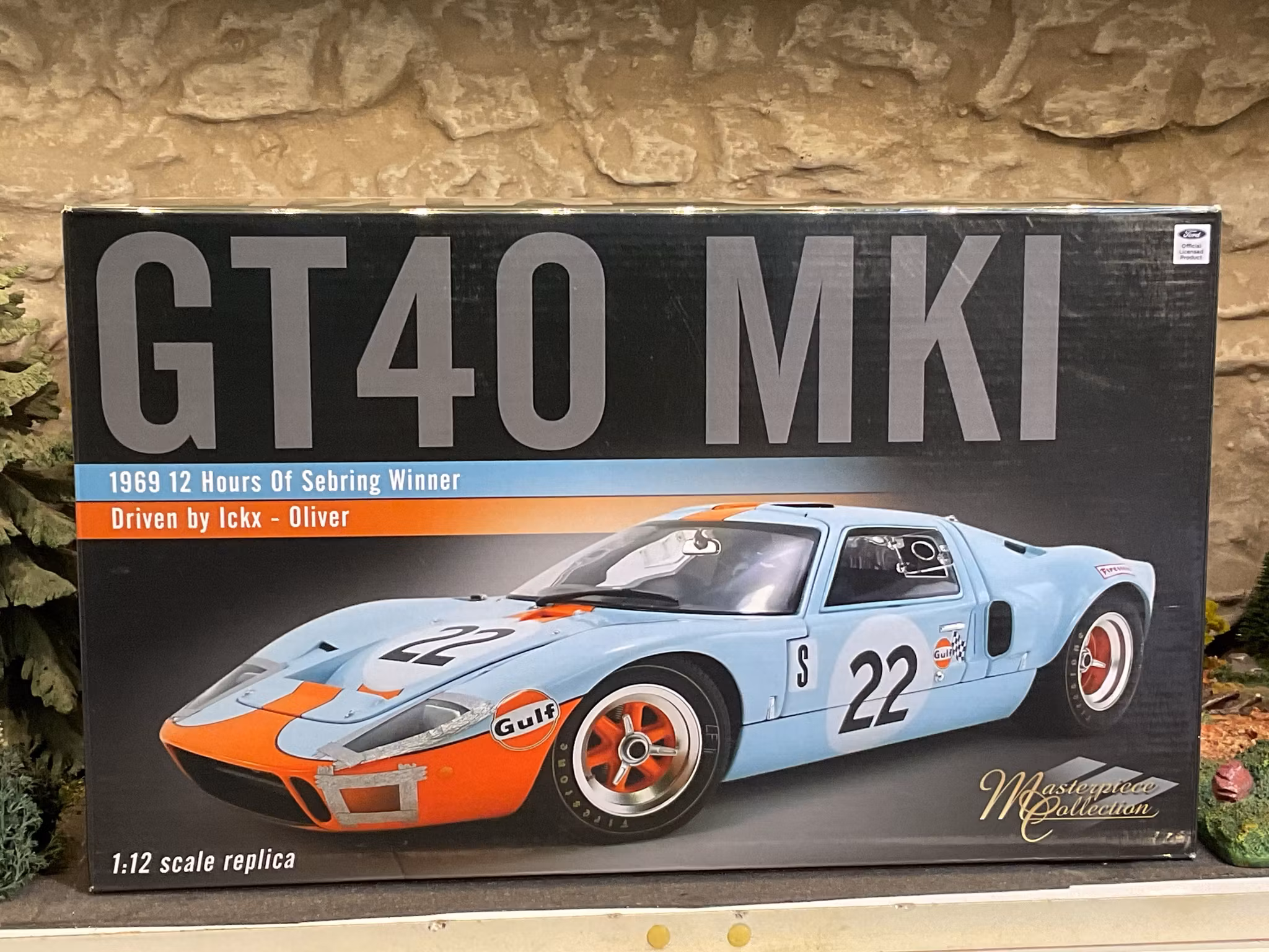 Skala 1/12 #22 1969 Ford GT40 MKI - 1969 Sebring 12 Hours Champion fr Acme Masterpiece Collection