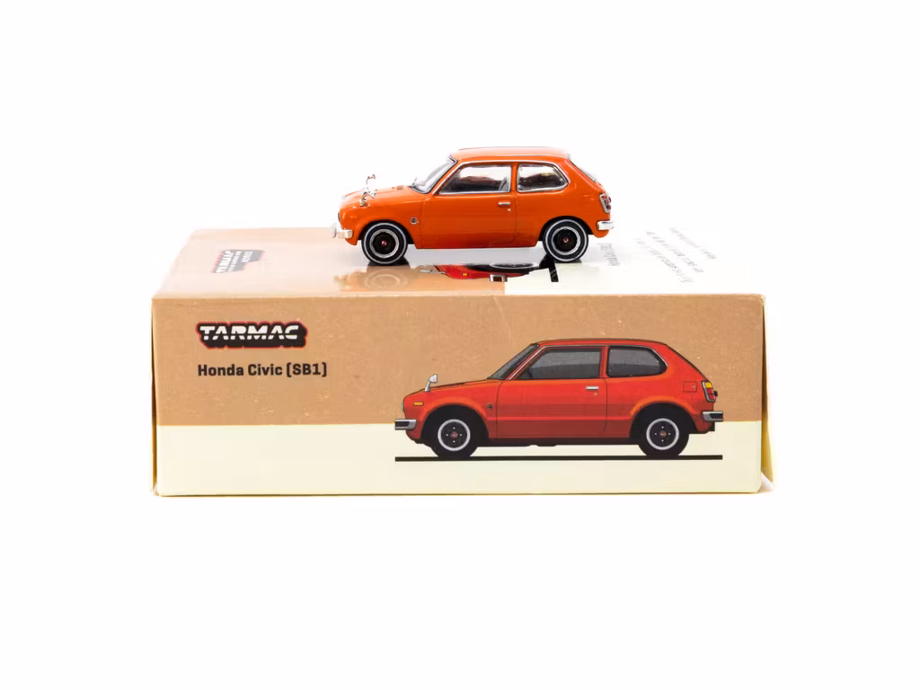 Skala 1/64 Honda Civic (SB1) Orange - J Collection x Tarmac Works COLLAB64