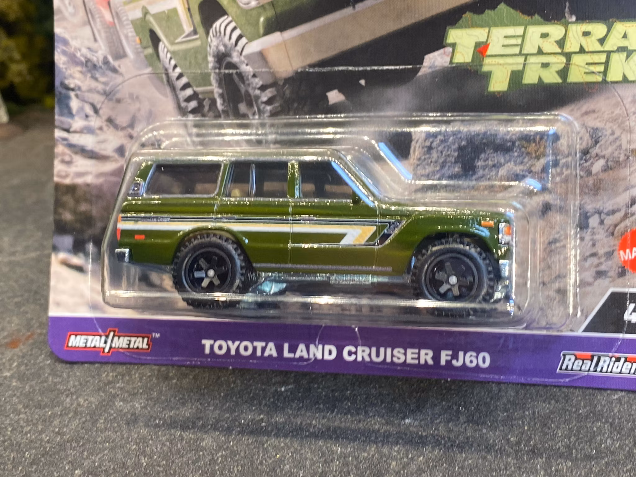 Skala 1/64 Hot Wheels Premium "Car Culture" Terra Trek: Toyota Land Cruiser FJ60, Military Green