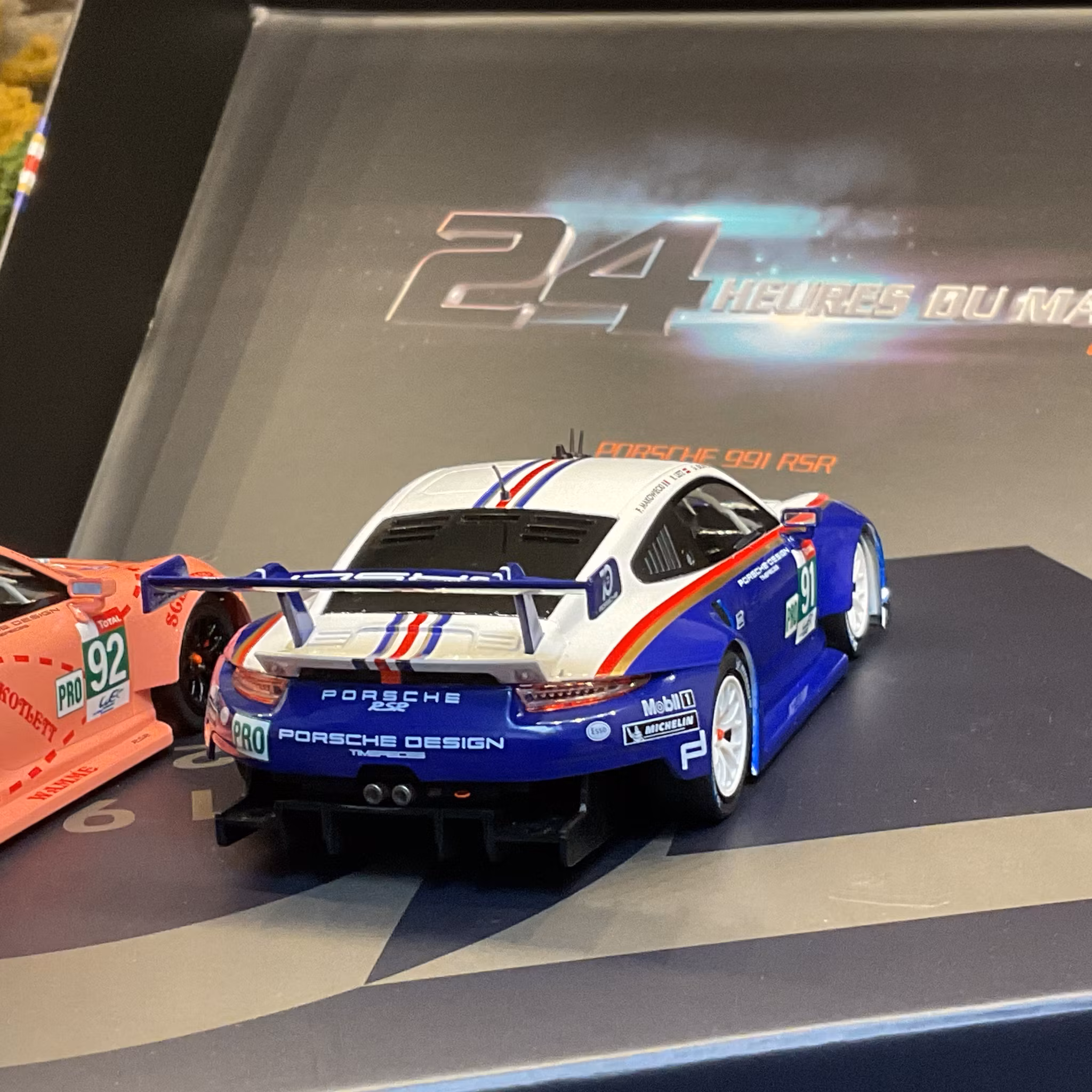 Skala 1/32 Scaleauto 2-pack Slot cars: Porsche 911 (991.2) GT3 RSR 24h LeMans 2018 Winner Twin Pack #91 + #92