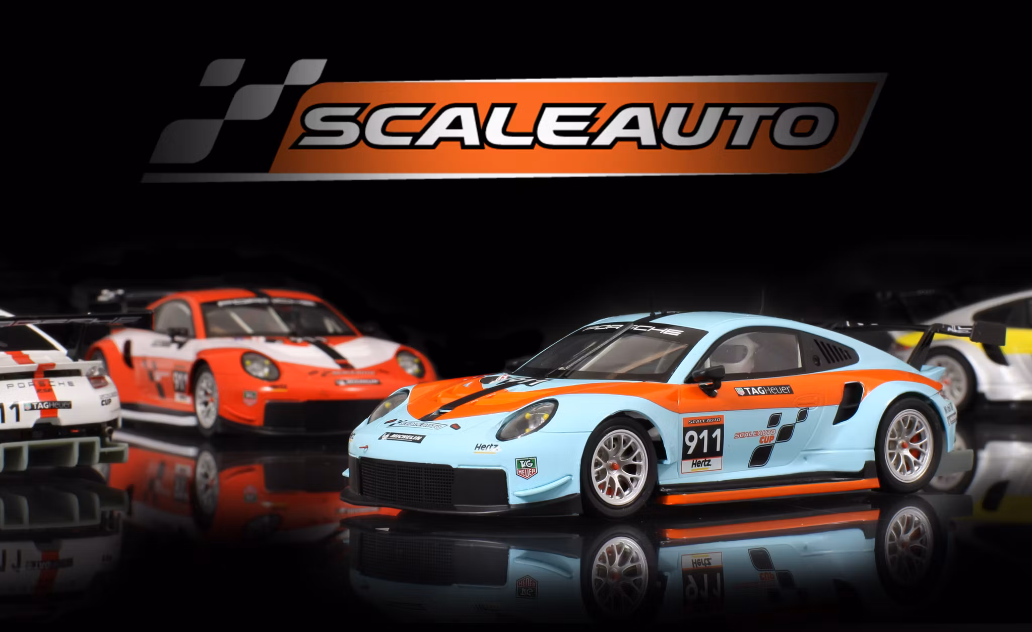 Skala 1/32 Scaleauto Building Kit, Analogue Slot Car: Porsche 991.2 GT3 Cup racing (SC-6243d)