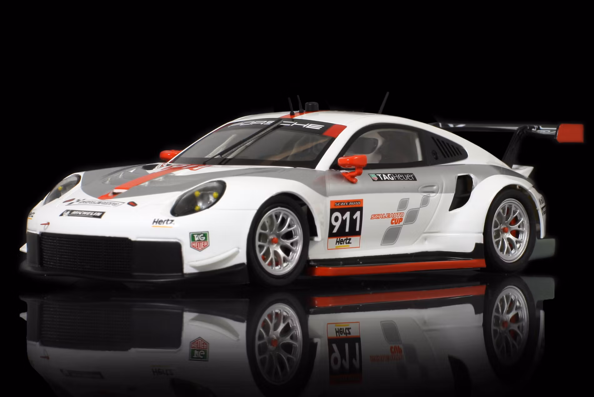 Skala 1/32 Scaleauto Building Kit, Analogue Slot Car: Porsche 991.2 GT3 Cup racing (SC-6243a)