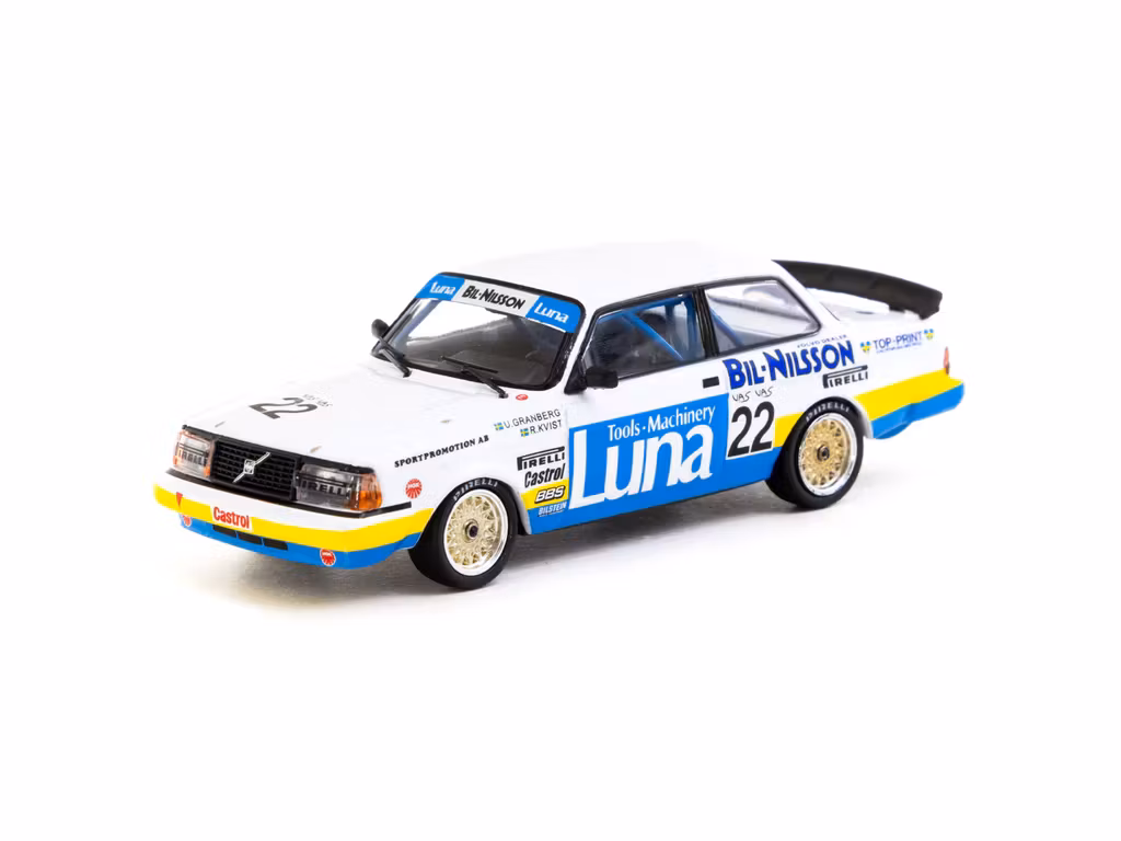 NEW! Skala 1/64 Volvo 240 Turbo (242) ETCC Zolder 1984 " LUNA" Winner fr TARMAC